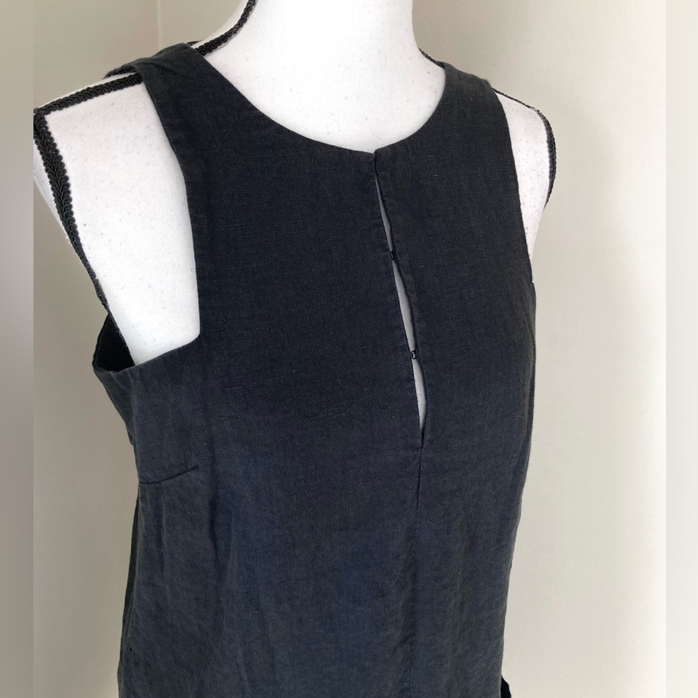 Emerson Fry A LINE MOD DRESS - BLACK LINEN Size S - Picture 9 of 11